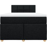  Krevet s oprugama i madracem crni 120 x 200cm od tkanine | shoptok.hr