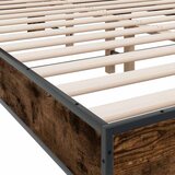  Okvir za krevet boja hrasta 135x190cm konstruirano drvo i metal | shoptok.hr