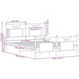  Posteljni okvir brez vzmetnice hrast 137x190 cm inženirski les, (21829192) | Shoptok.si