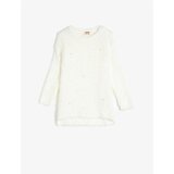 Koton Girl Ecru Basic Crew Neck Long Sleeve Knitwear Sweater | Shoptok.si