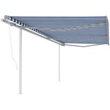  Avtomatsko zložljiva tenda s stebrički 6x3 m modra in bela, (20728760) Cene