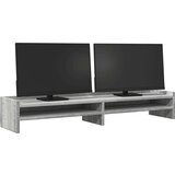  Stalak za monitor siva boja hrasta 100x24x16 cm drveni | shoptok.hr