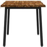  70 x 70 x 75 cm Čvrsto drvo akacije Prirodna i crna Četvrtasti - Prirodna i crna 70 x 70 x 75 cm Živi rub | shoptok.hr