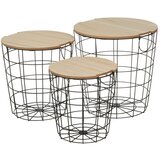 Casa Selección Okrogle stranske mizice v kompletu 3 ks 39x39 cm – Cene