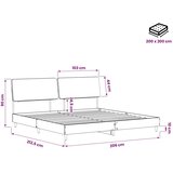  Bračni krevet s uzglavljem Sonoma hrast i krem 200 x 200 cm - Hrast sonoma 200 x 200 cm | shoptok.hr