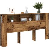 vidaXL Uzglavlje s ormarićem boja taro drvo 200x18,5x102,5 cm drveni | shoptok.hr