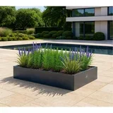 Garden Cube Low M | Metalna niska žardinjera za cvijeće | 375 L | Antracit - BRANDED IN EU