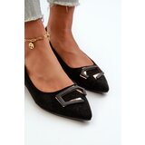 S. BARSKI Low-Heeled Pumps With Eco Suede Embellishment S.Barski | Eponuda.ba