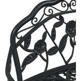 vidaXL Vrtna klupa 100 cm od lijevanog aluminija crna | shoptok.hr