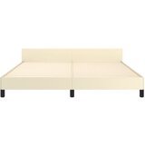  Okvir za krevet s uzglavljem krem 160x200 cm od umjetne kože | Eponuda.com