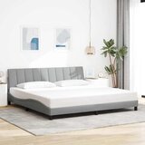  Okvir za krevet bez madraca Hanko svjetlosivi 200 x 200 cm od tkanine | shoptok.hr
