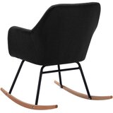  Stolica za ljuljanje od tkanine crna | shoptok.hr