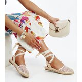 Gemre Beige lace slingback espadrilles Teha | ePonuda.com