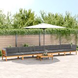  6-dijelni set vrtnih sofa od paleta s jastucima od drva bagrema | shoptok.hr
