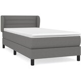 Krevet s oprugama i madracem tamnosivi 90 x 190 cm od tkanine | shoptok.hr