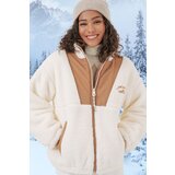 Bigdart 5194 Women's Plush Coat Jacket - Camel Cene