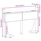  Skladišno uzglavlje Smeđi hrast 140 cm Konstruirano drvo | shoptok.hr