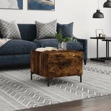 vidaXL Klubska mizica dimljeni hrast 50x50x40 cm inženirski les Cene