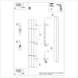 Thoro Crna metalna zidna lampa FREYA &amp;ndash; Slike