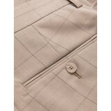 Ombre Men's classic cut pants in fine check - sand | Shoptok.si