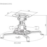 BIT FORCE nagibno-okretni stropni nosač za projektor BOLT CPM-32-FM | shoptok.hr