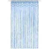  Zavjesa s makrameom plava 140 x 240 cm pamučna | shoptok.hr