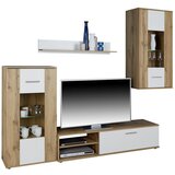 Mömax Dnevni Regal Lido, Barva Hrasta, Bela, Led | Shoptok.si