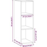 vidaXL Komoda boja hrasta sonome 30x41x93 cm konstruirano drvo | shoptok.hr