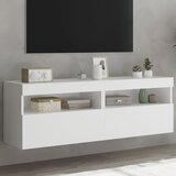  The Living Store Stenske TV omarice z LED lučkami 2 kosa bela 60x30x40 cm - TV Stenska Omarica, (21555536) Cene