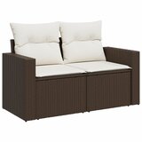  7-dijelni set vrtnih sofa od poliratana s jastucima smeđi | shoptok.hr