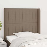  Vzglavje z ušesi taupe 93x16x118/128 cm blago Cene