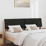  Tapecirani uzglavlje Crna 160 cm Čvrsto borovo drvo | shoptok.hr