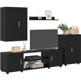  Set TV komoda Crni hrast Konstruirano drvo | shoptok.hr