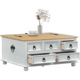 STORAGE box s ladicama Bijelo 90 x78 x 45 cm Čvrsto borovo drvo - Bijelo | shoptok.hr