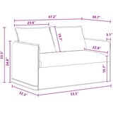 SOFA Tamno siva 136 x 82 x 85 cm tkanina | shoptok.hr