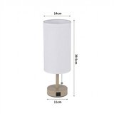  Brilagi - Stona lampa sa USB priključkom TABLON 1xE27/25W/230V bež/bela | Eponuda.com
