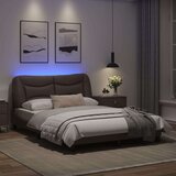  Posteljni okvir z vzglavjem rjav 140x200 cm umetno usnje, (21081974) | Shoptok.si