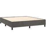  Krevet box spring s madracem LED tamnosivi 160x200 cm baršun | shoptok.hr