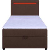 MID.YOU POSTELJA Z VZMETNICO 100 cm x 200 cm , tekstil, leseni material rjava | Shoptok.si