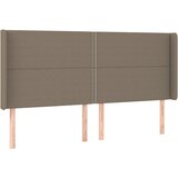  box spring s madracem LED smeđesivi 200x200 cm tkanina | shoptok.hr