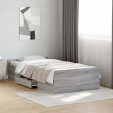 Maison Chic Posteljni okvir - Enojna postelja - Postelja za odrasle s predali siva sonoma 75x190 cm inženirski les, (21695757) | Shoptok.si