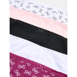 Sinsay Pamučne gaćice slip kroja s motivom mašnica 5 pack | shoptok.hr