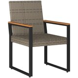  Set vanjskog namještaja 4 pcs Siva i tamno siva poliratan | shoptok.hr