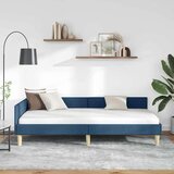 vidaXL Kotna postelja Drugo Modra 80 x 200 cm Tkanina in oblikovan les | Shoptok.si