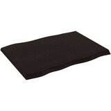 vidaXL Mizna plošča temno siva 80x60x4 cm obdelana trdna hrastovina | Shoptok.si