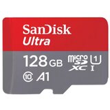 San Disk Ultra microSDXC 128GB Class 10 UHS-I U1 V10 A1 FHD SD adapter SDSQUAB-128G-GN6MA spominska kartica | Shoptok.si