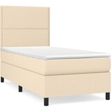 Maison Chic Box spring postelja - Vzmetna postelja z vzmetnico krem 90x190 cm blago SL12796, (21883937) Cene