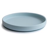 Mushie silikonski nedrseči krožnik powder blue Cene