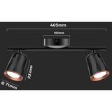  LED spot svetiljka 2xLED/5W/230V 4000K crna | Eponuda.com