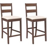 Furnova Bar stoli z blazinami 2 kosa Brown Solid Wood Rubber, (21955511) | Shoptok.si